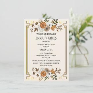 Cartões de Enclausuramento de Casamento de Jardim 