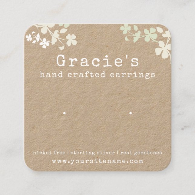 Cartões de Enrelaçamento Floral Natureza (Frente)