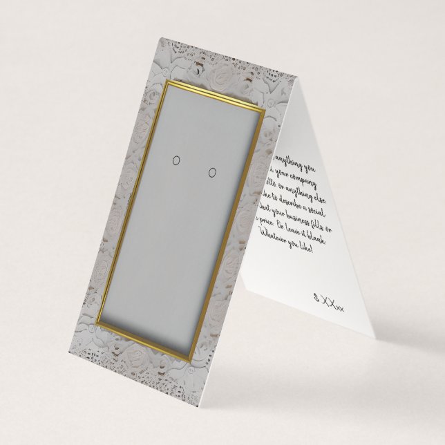 Cartões de Enrelaçamento Personalizados Dourados d (Frente)