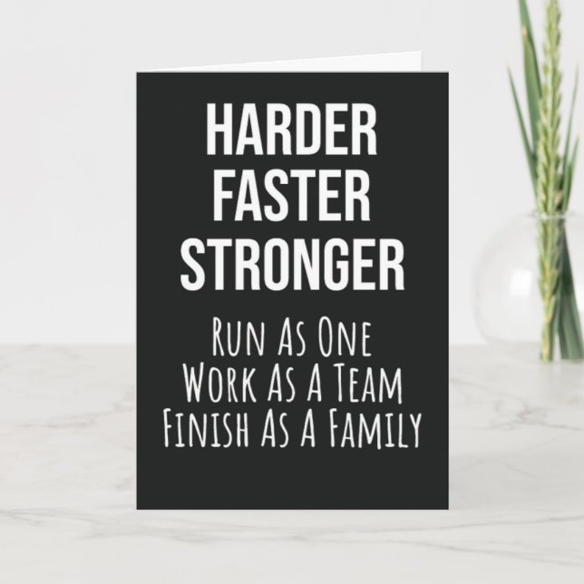 Cartões de Equipe de Corrida Runner Motivação Moti (Frente)