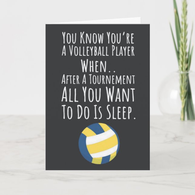 Cartões de Equipe de Voleibol Moderno Atleta de Es (Frente)