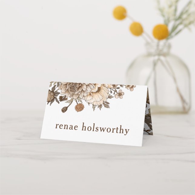 Cartões de escolta de boho russo, casamento Woodla (Frente)