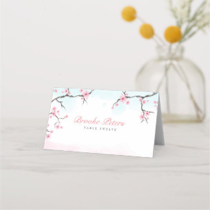 Cartões de Escolta de Casamento Flor de Cereja d