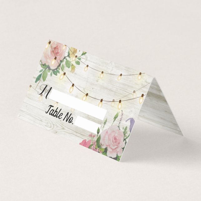 Cartões de Escolta para Casamentos de Flores Russa (Frente)