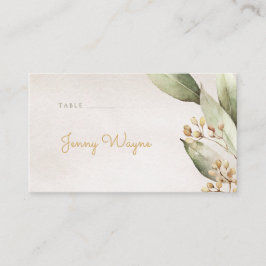 Cartões de escolta rústicos de vegetação botânica