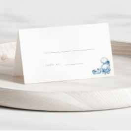 Cartões De Escorrega De Casamento Blue Vintage