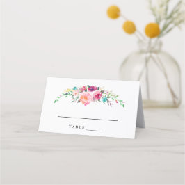 Cartões de Escort Bohemian Floral Wedding