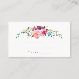 Cartões de Escort Bohemian Floral Wedding