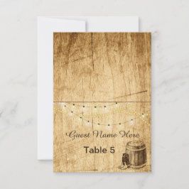 Cartões de Escorta - Casamento no Campo com botas 