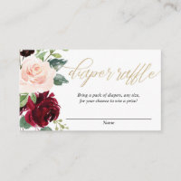 Cartões de espingardas de fralda de ouro, cor-de-r