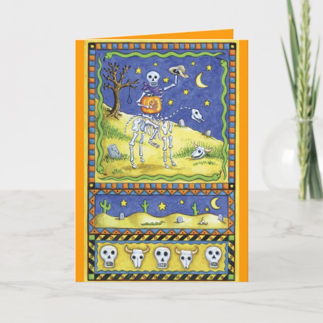 Cartões de esqueleto de Halloween (Frente)