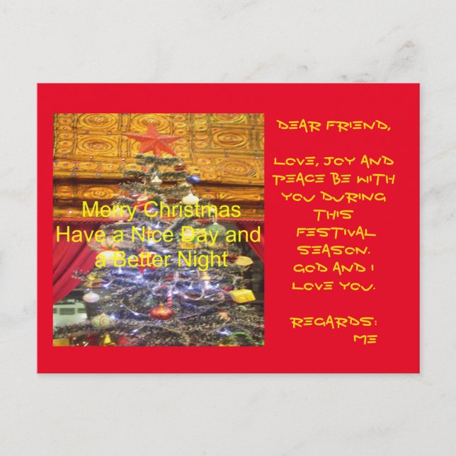 Cartões de Estação Feliz de Natal (Frente)