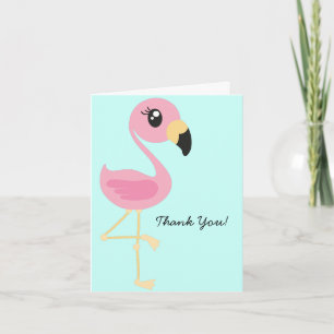 Cartões de Estacionário Obrigado Flamingo Fofo Tro