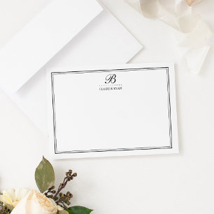 Cartões de Estoque de Monograma de Casamento de Sc