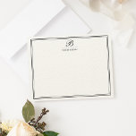 Cartões de Estoque de Monograma de Casamento de Sc<br><div class="desc">Nossas cartas simples e refinadas são uma bela escolha para a papelaria de casamento ou um alternativo para as cartas tradicionais dobradas de agradecimento. As placas planas apresentam um design duplo bordado com seu monograma inicial de solteiro em letras elegantes de script, e seus nomes abaixo na tipografia clássica de...</div>