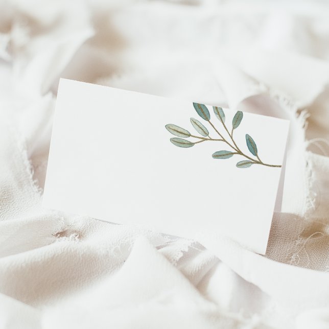 Cartões de Etiqueta de Comida de Buffet Eucalyptus (Criador carregado)