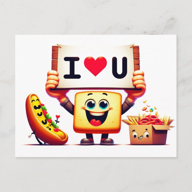 Cartões de Eu Amo Você (Frente)