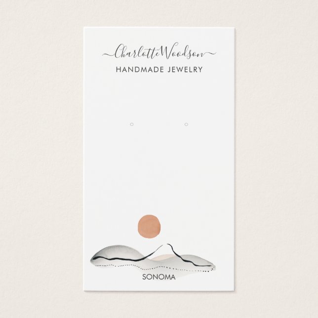 Cartões de Exibição Boho Terracotta Sun Mountain E (Frente)