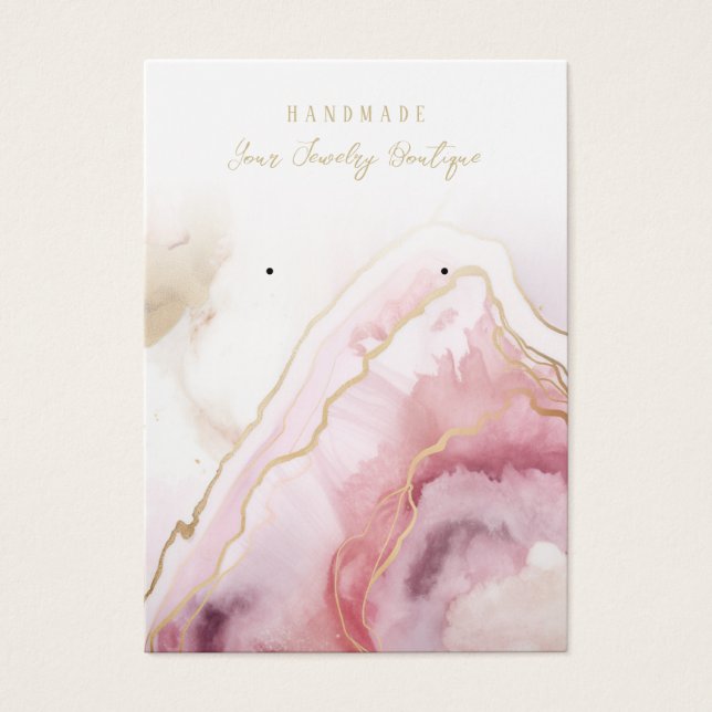 Cartões de exibição de Agate Dourado com Lavanda r (Frente)