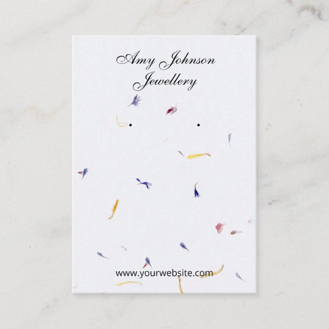 Cartões de exibição de belos toques de papel (Frente)