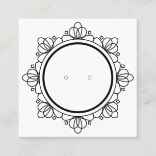 Cartões de exibição de cores preto/branco, com uma