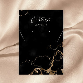 Cartões de Exibição de Joias Glitários Pretos e Do