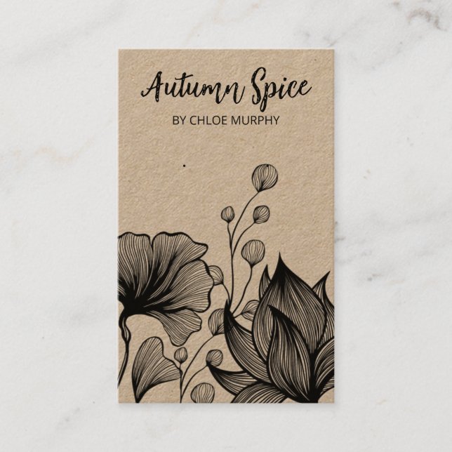 Cartões de exibição do Kraft Nature Earring (Frente)