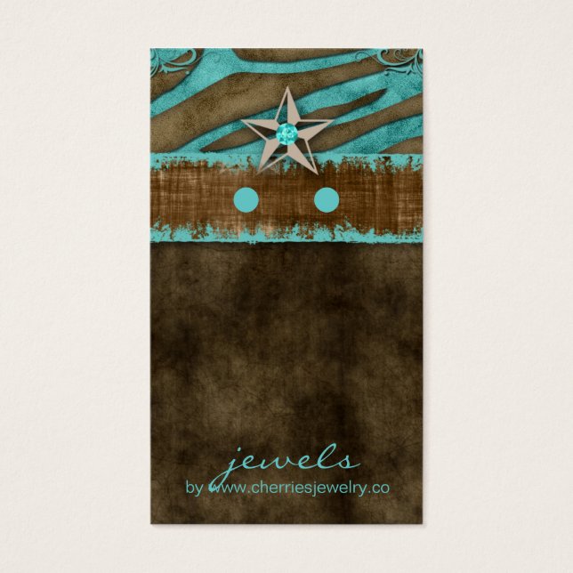 Cartões de Expositor, Joia Zebra Estrela Justa (Frente)