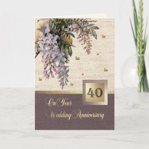 Cartões de Felicitações de 40º Aniversário de Casa