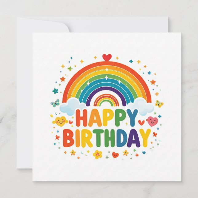 Cartões de Felicitações de Aniversário (Frente)