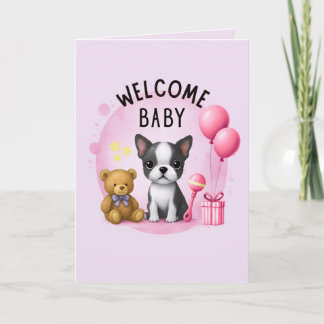 Cartões de Felicitações de Boston Terrier Bebê