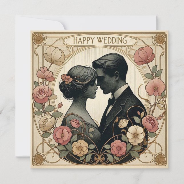 Cartões de Felicitações de Casamento (Frente)