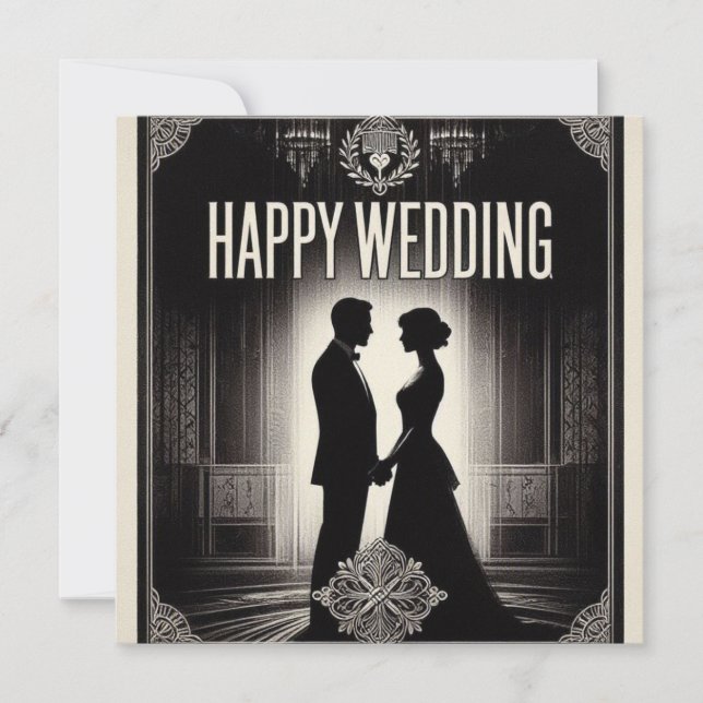 Cartões de Felicitações de Casamento Felizes (Frente)