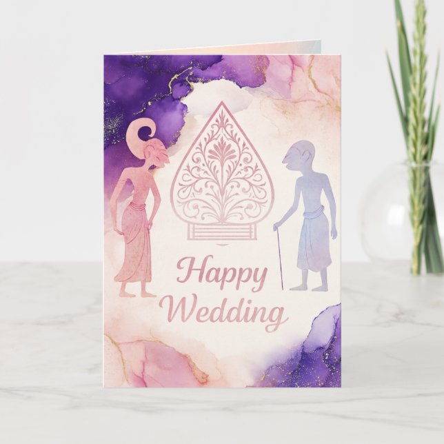 Cartões de Felicitações de Casamento Felizes (Frente)