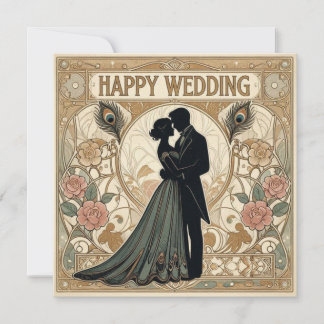 Cartões de felicitações de casamento felizes
