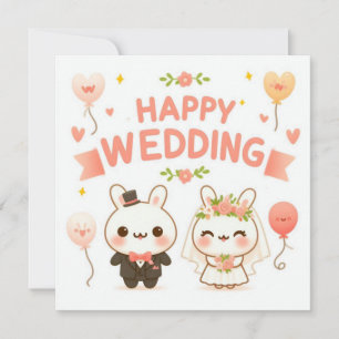 Cartões de Felicitações de Casamento Felizes