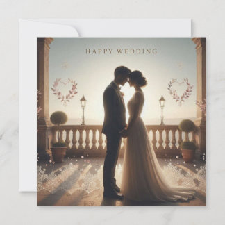 Cartões de felicitações de casamento felizes