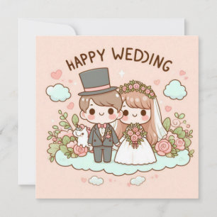 Cartões de Felicitações de Casamento Felizes