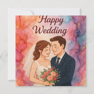 Cartões de Felicitações de Casamento Felizes