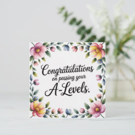 Cartões de Felicitações Florais para Exame Nível A