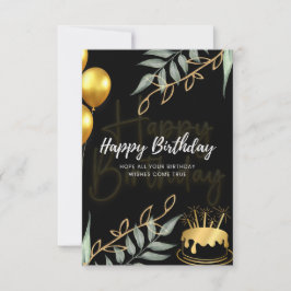 Cartões de felicitações preto elegante