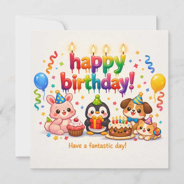 Cartões de Feliz Aniversário  (Frente)