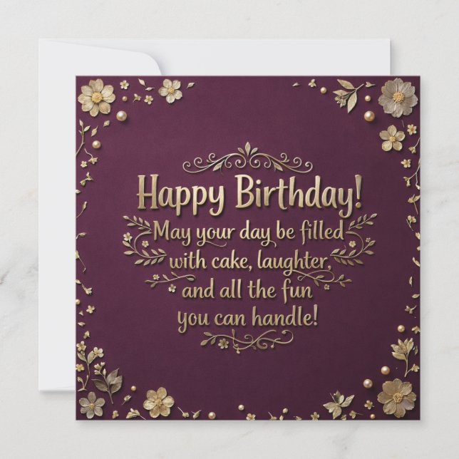 Cartões de Feliz Aniversário (Frente)