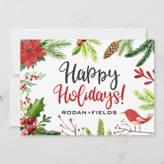 Cartões de Feliz Natal Rodan e Fields (Frente)