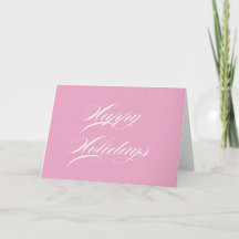Cartões de Felizes Festas Rosa