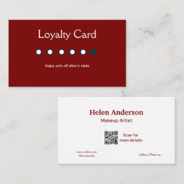 cartões de fidelidade de salão de negócios clássic