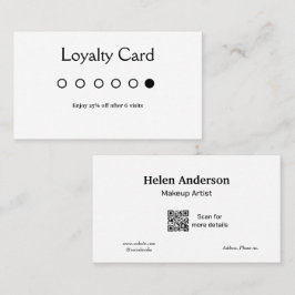 cartões de fidelidade de salão de negócios clássic