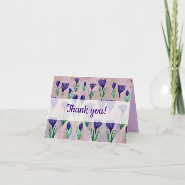 Cartões de flores de Crocus (Frente)