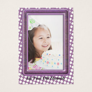 Cartões de Foto de Aniversário de Meninas de Seis