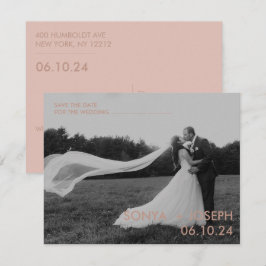 Cartões de Foto de Casamento Mínimos para Salvar a